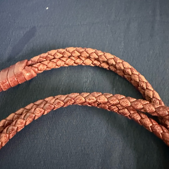 Bottega Veneta Intrecciato Leather Lanyard Key Strap 19” Distressed - Picture 3 of 8